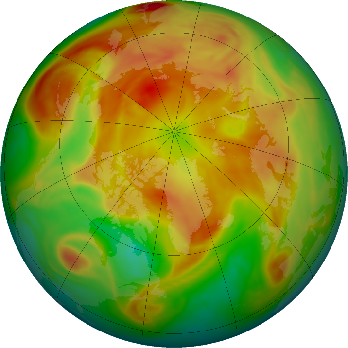 Arctic ozone map for 21 April 2006